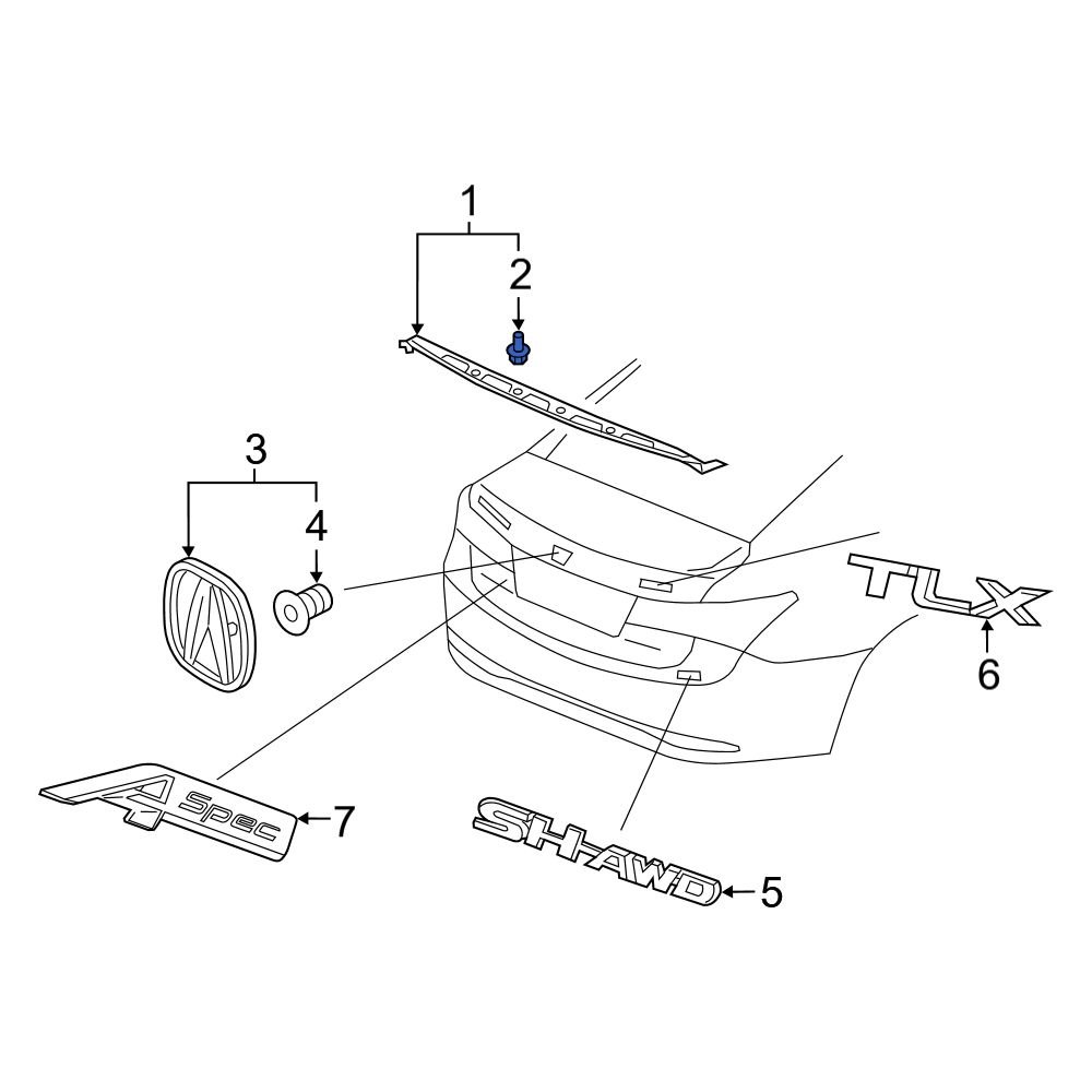 Acura Oe S H Liftgate Object Sensor Clip