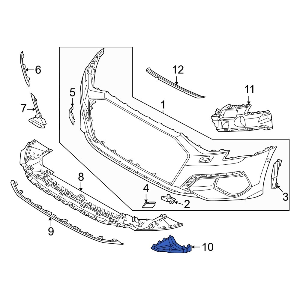 Audi Oe Y Front Left Brake Air Duct