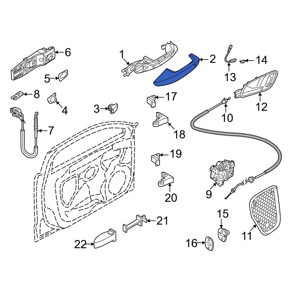 Audi Oe Y Agru Front Right Exterior Door Handle Cover