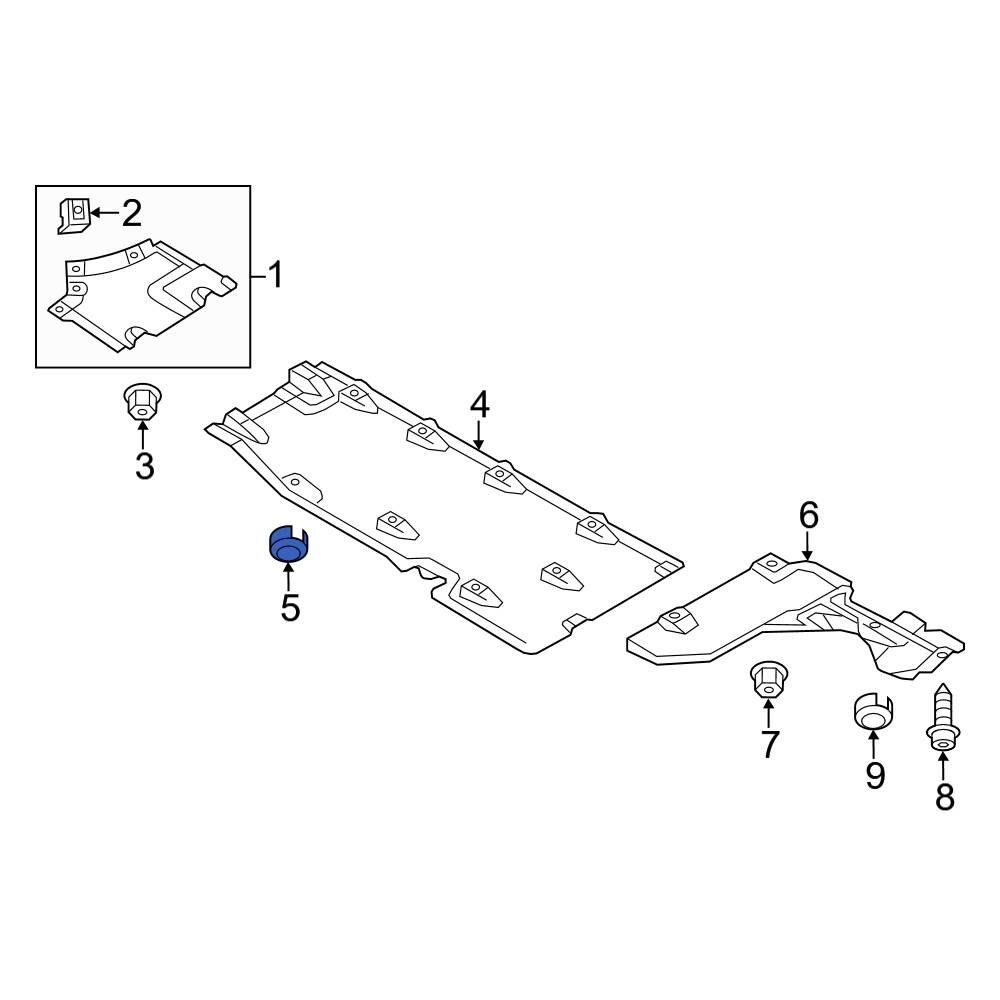 Audi Oe H A Quarter Panel Splash Shield Clip