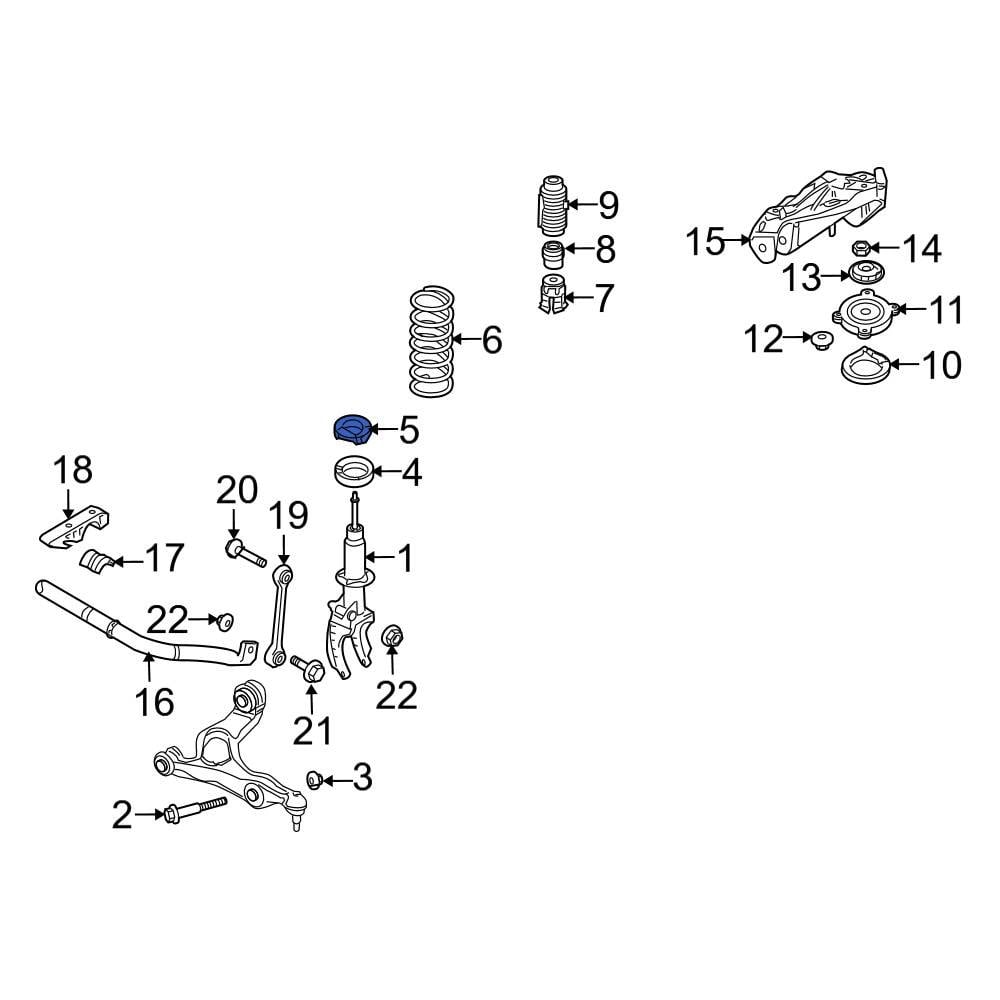 Audi OE 7L0411190 Front Lower Coil Spring Insulator