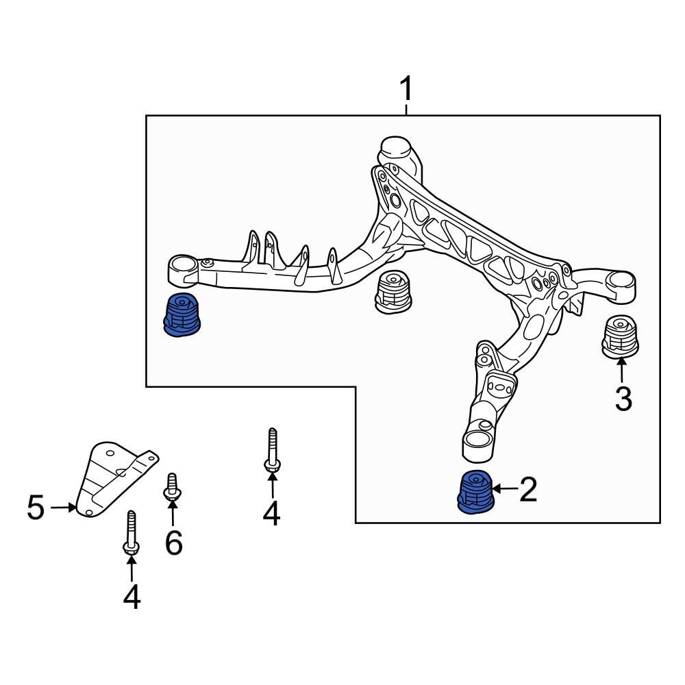 Audi OE 4G0505145G Front Suspension Crossmember Insulator