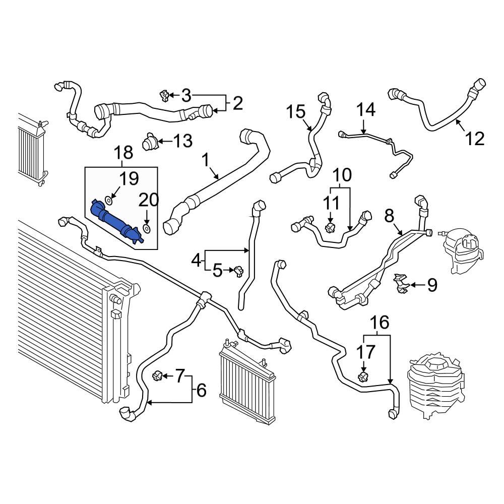 BMW OE 17128653615 Engine Coolant Overflow Hose