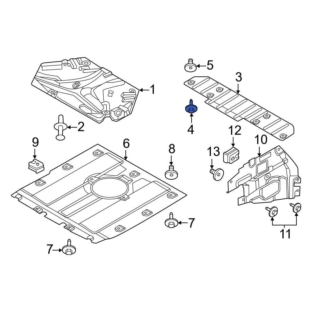 Bmw Oe Radiator Support Splash Shield Bolt