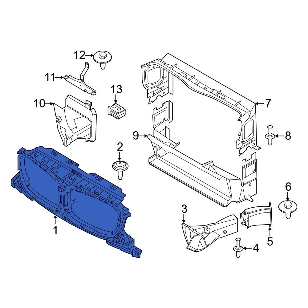 BMW OE 51749850062 Front Upper Radiator Support Air Duct