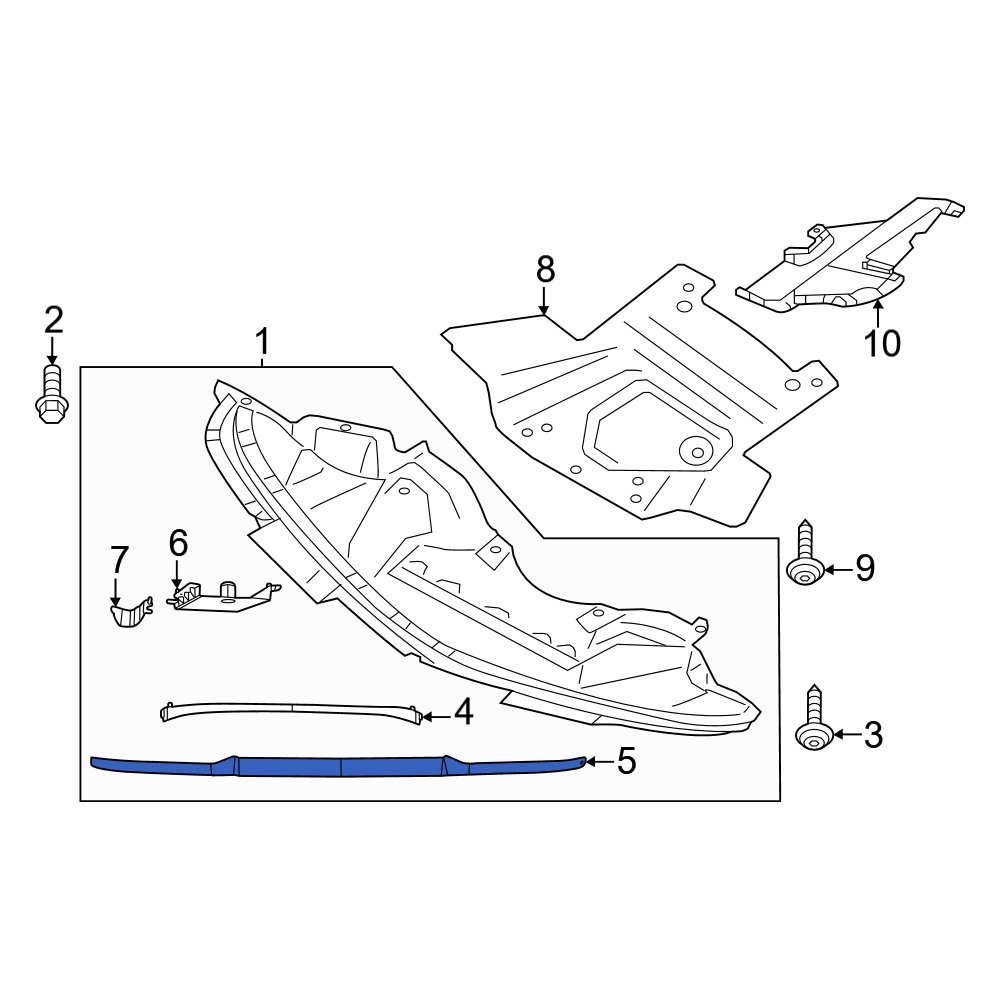 Dodge OE 6506161AA Radiator Support Splash Shield Screw