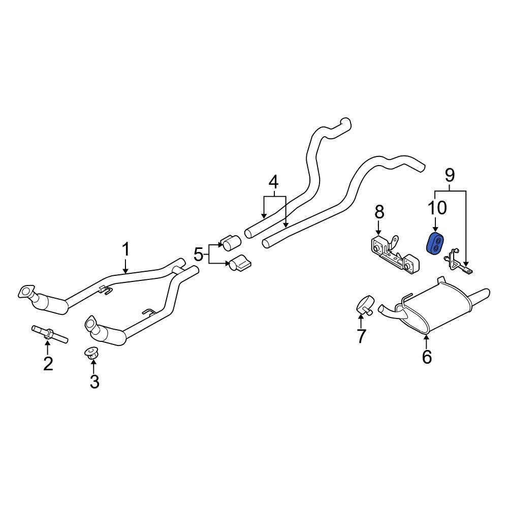 Ford OE BR3Z5A262B Exhaust System Hanger Insulator