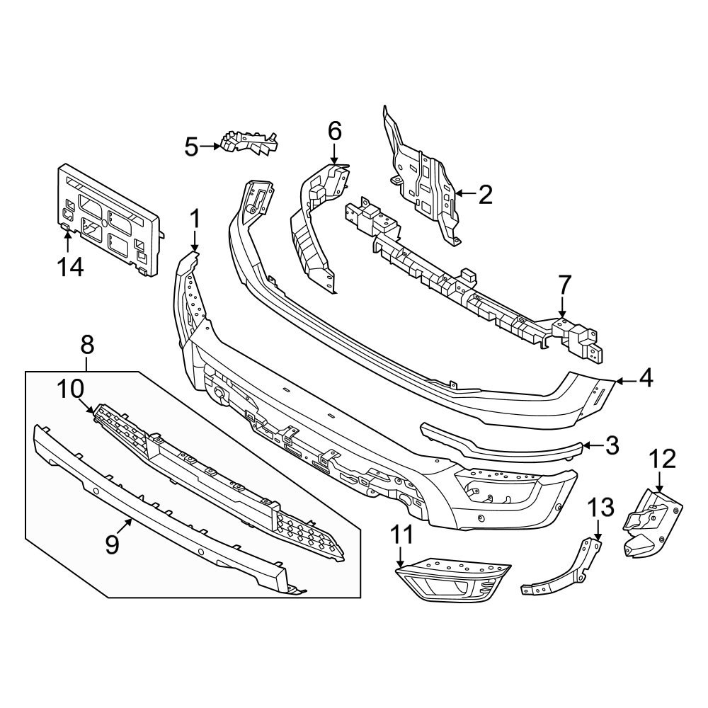 Ford Oe N Wz Vb Front Valance Panel