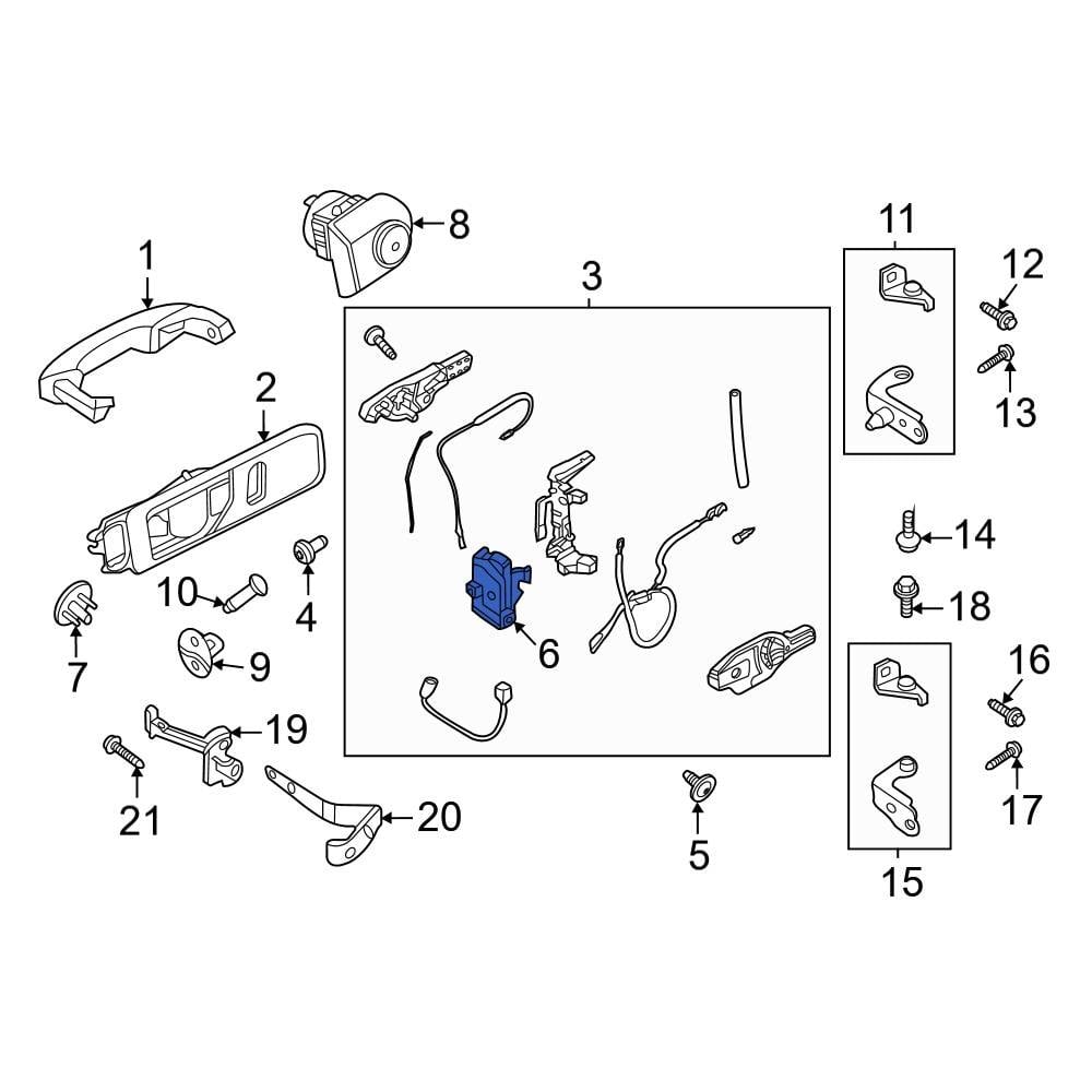 Ford Oe Mb Z A D Rear Left Door Latch Assembly