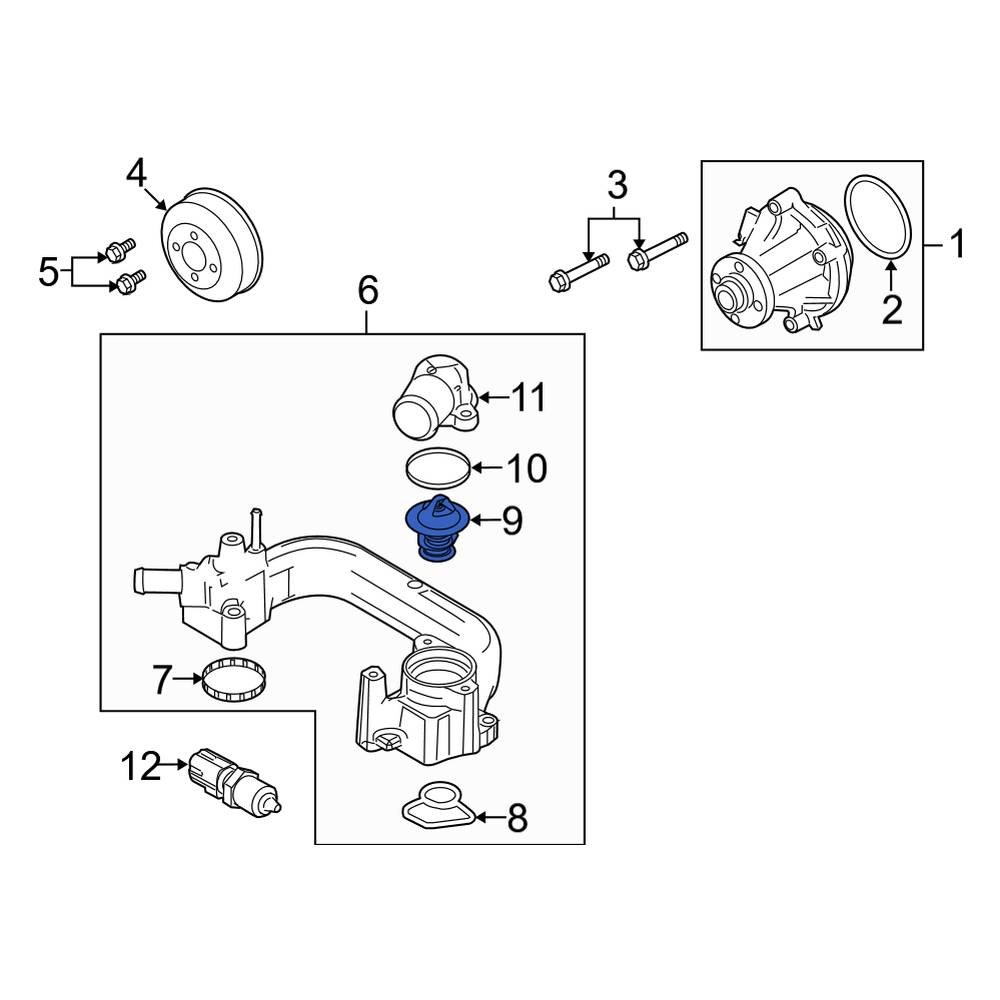 Ford OE 7L3Z8575E Engine Coolant Thermostat