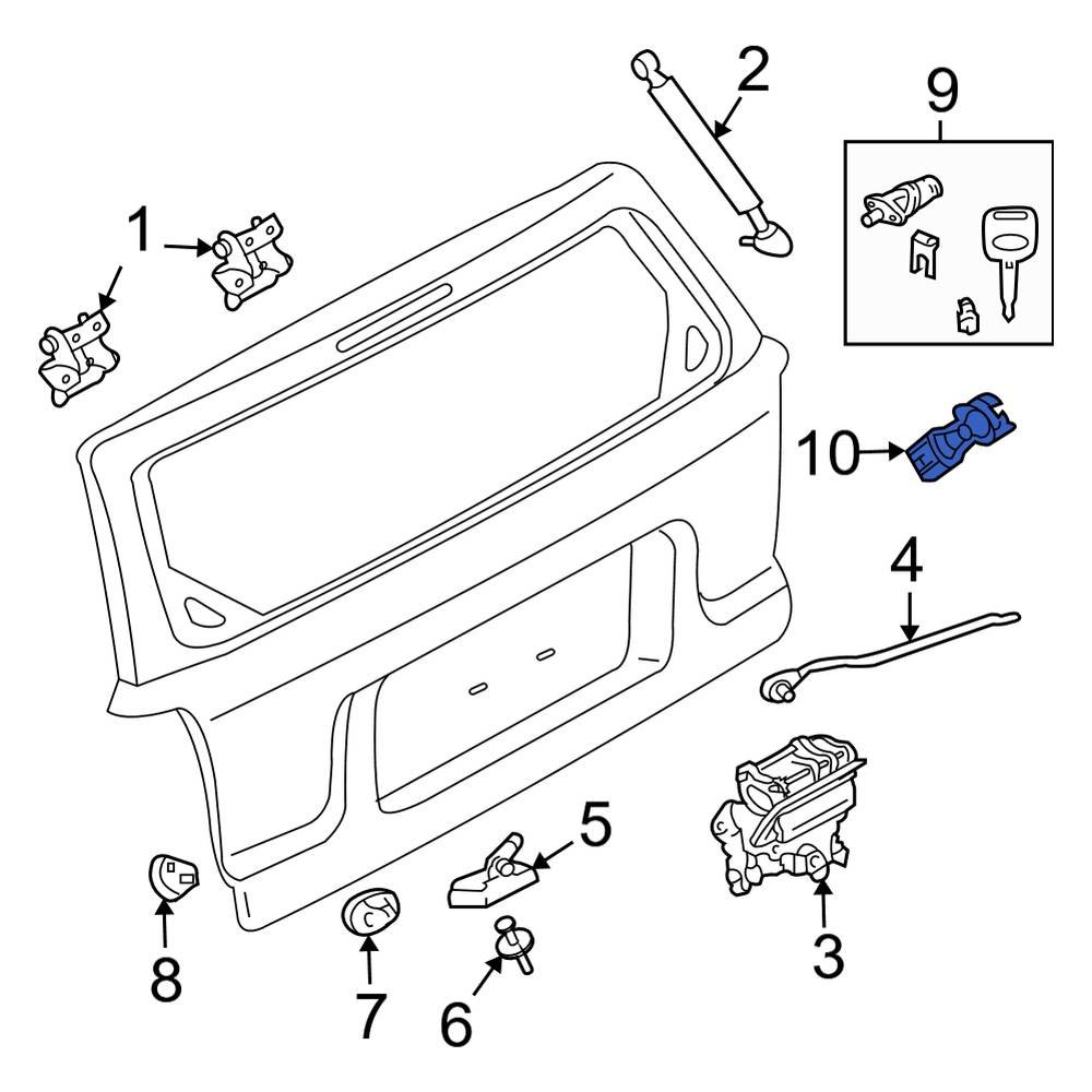 Ford Oe L Z A Aa Rear Liftgate Latch Release Switch