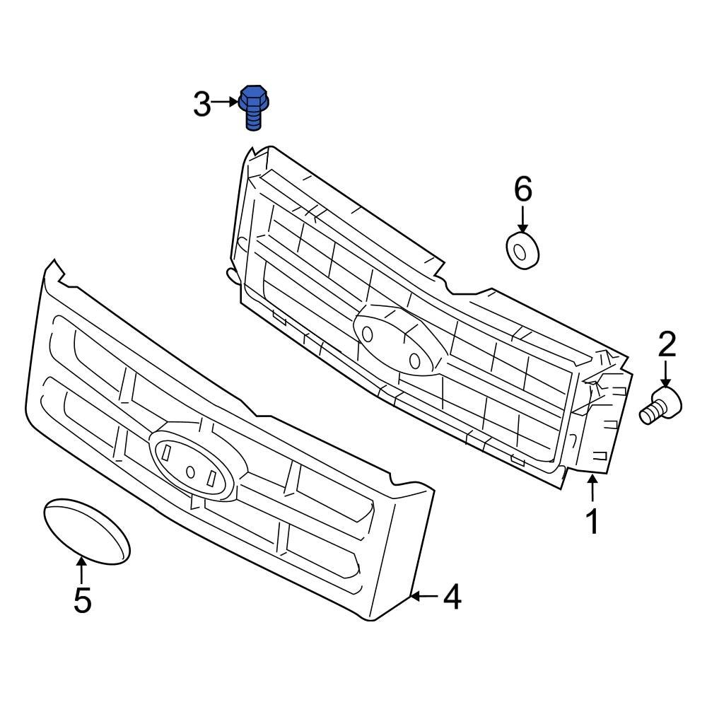 Ford OE W706600S900 Grille Reinforcement Bolt