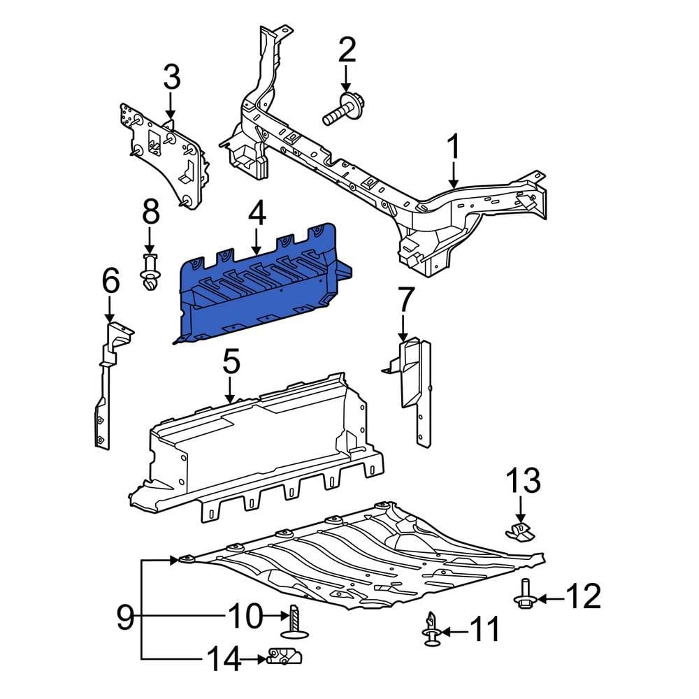 Ford OE LJ9Z8312A Front Upper Radiator Support Air Deflector