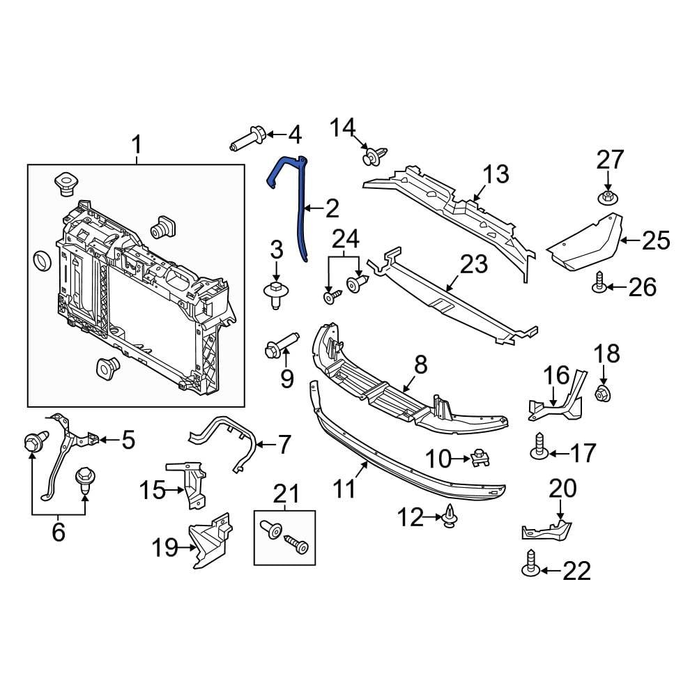 Ford Oe Av Z A A Left Radiator Support Panel Reinforcement