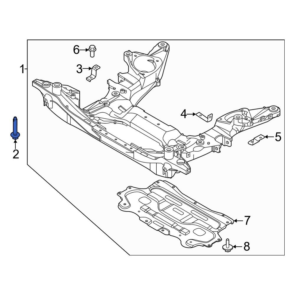 Genesis OE 62498B1000 Suspension Crossmember Bolt