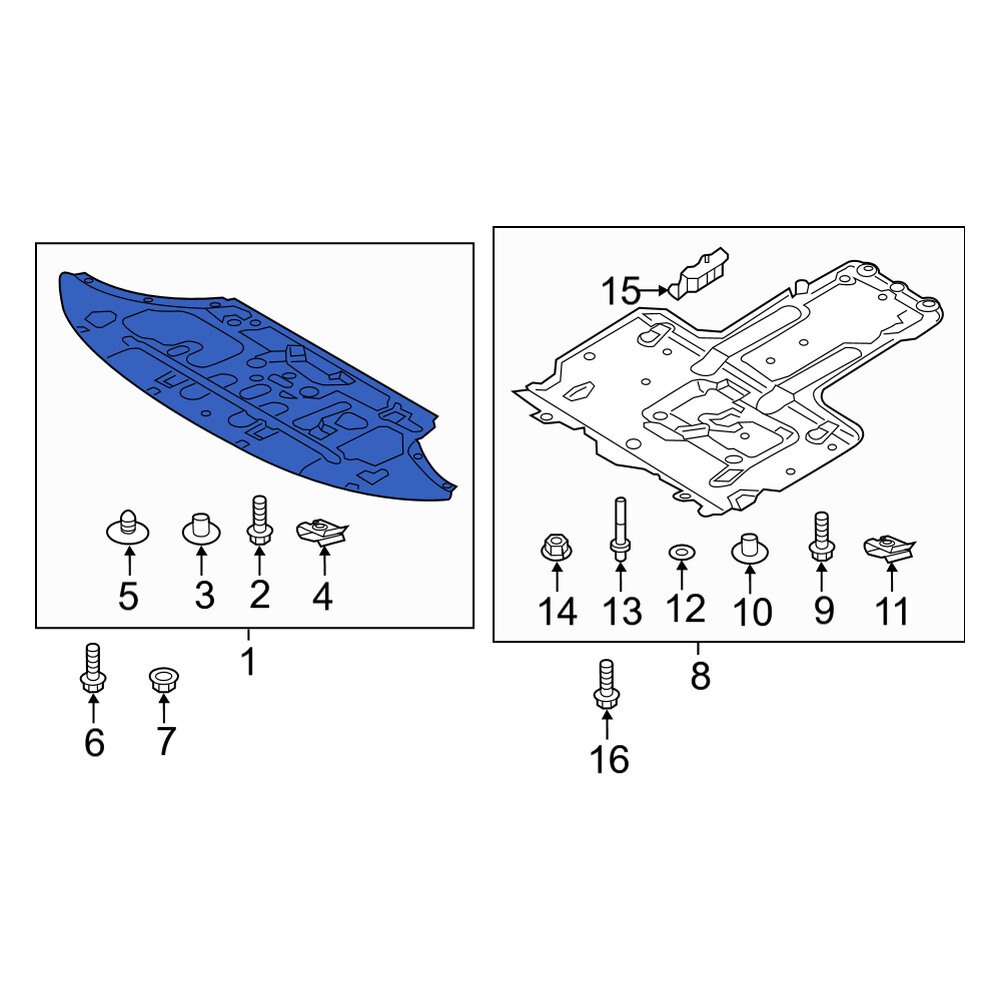 Genesis OE 29110D2500 Front Lower Radiator Support Splash Shield