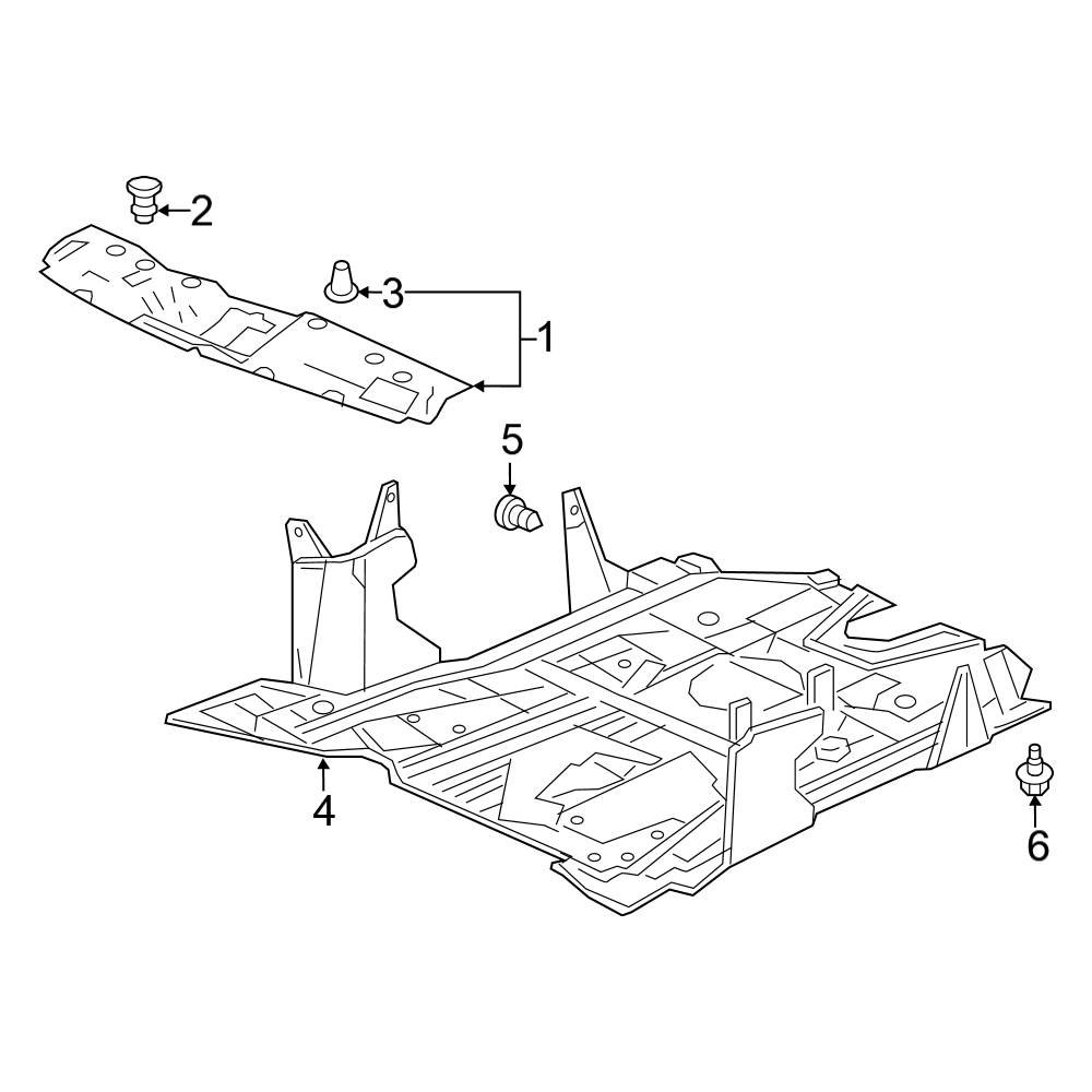 Honda OE 71203TGGA00 Front Radiator Support Splash Shield