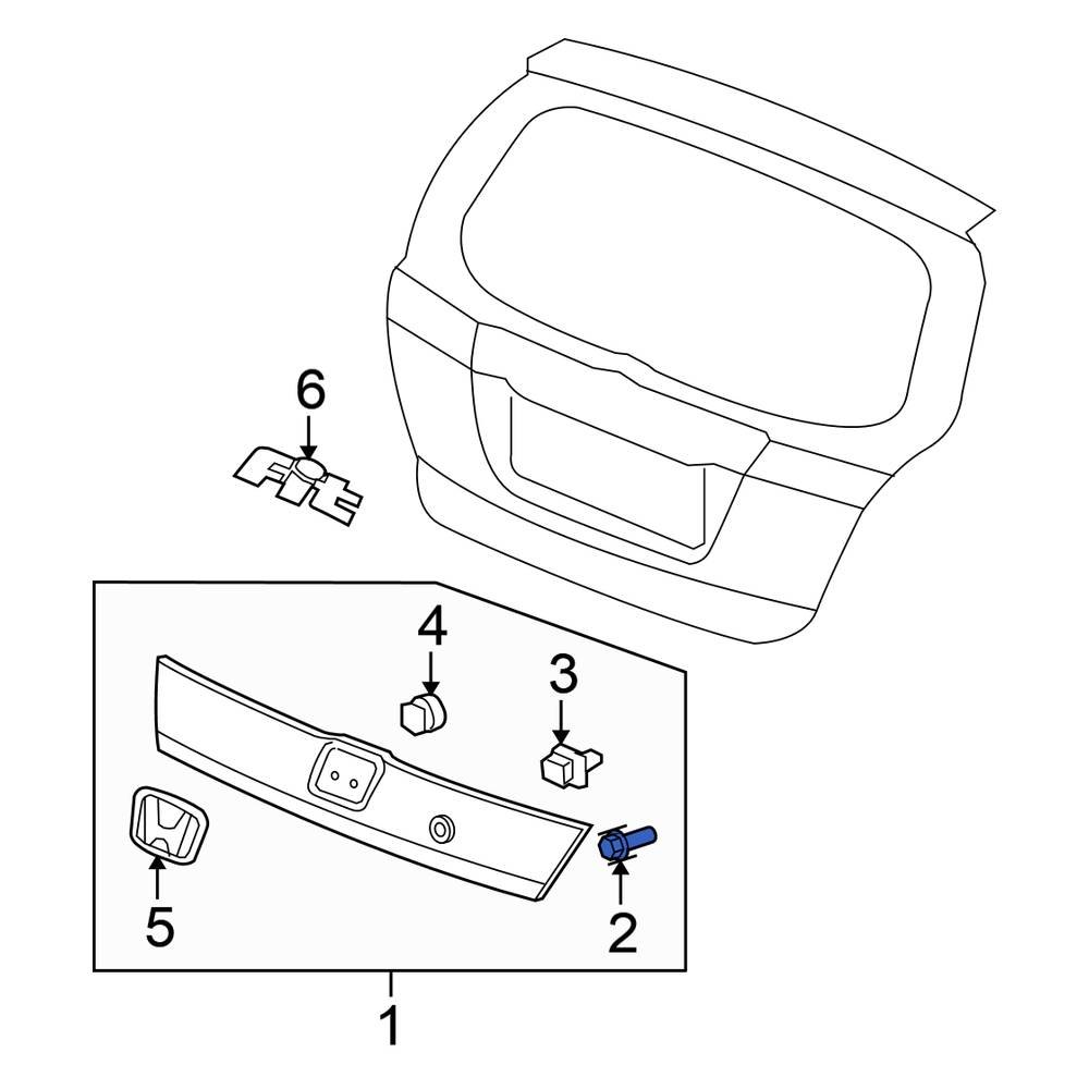 Honda OE 91512S50003 Liftgate Trim Panel Clip