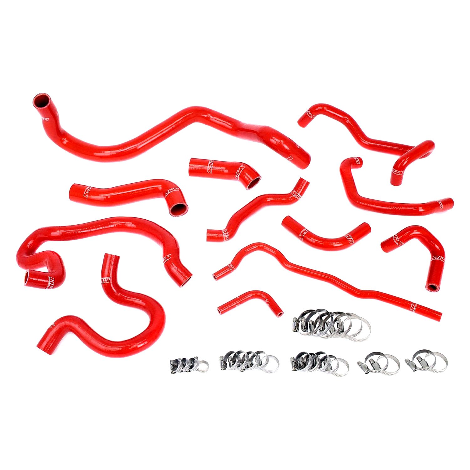 Hps Red Silicone Radiator And Heater Hose Kit