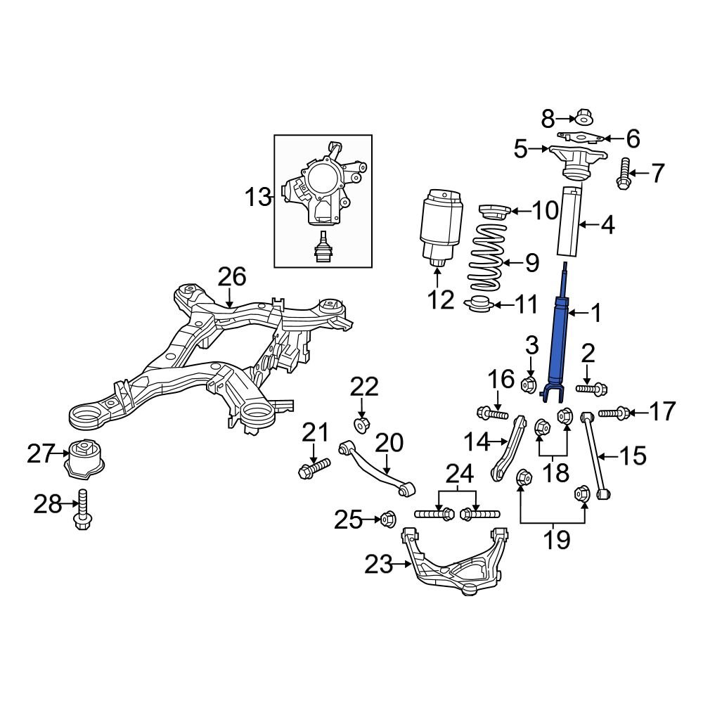 Jeep Oe Ae Rear Suspension Shock Absorber