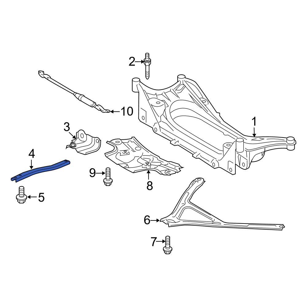 Lexus Oe Front Suspension Subframe Crossmember Brace