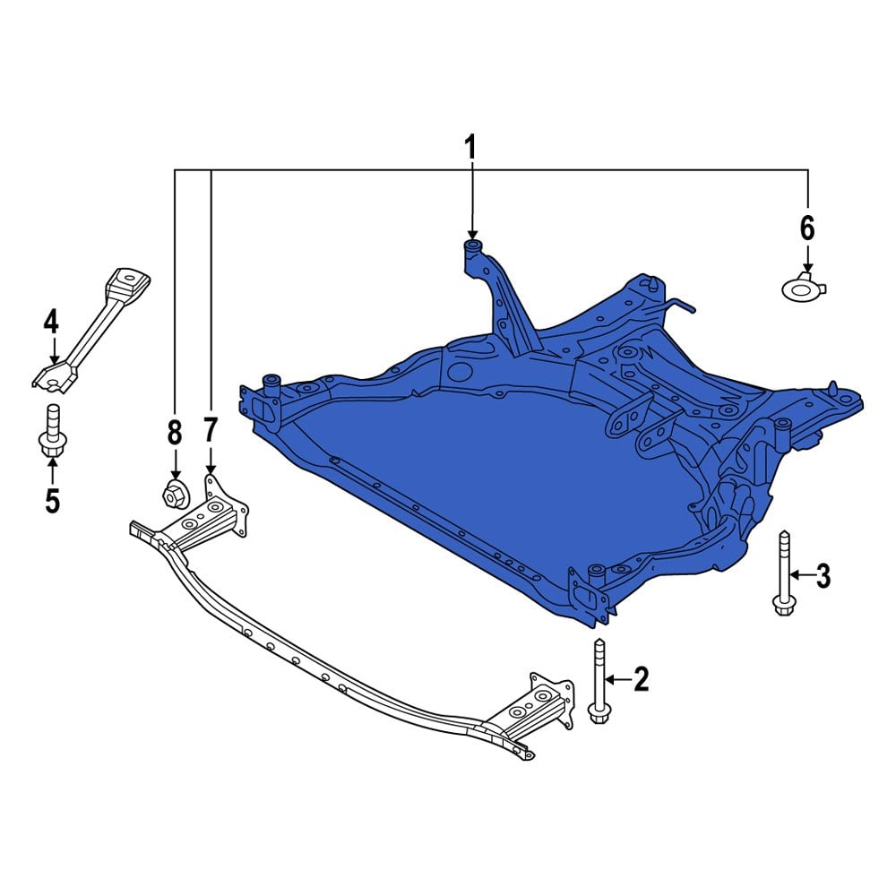 Mazda OE VA403480XB Front Suspension Subframe Crossmember