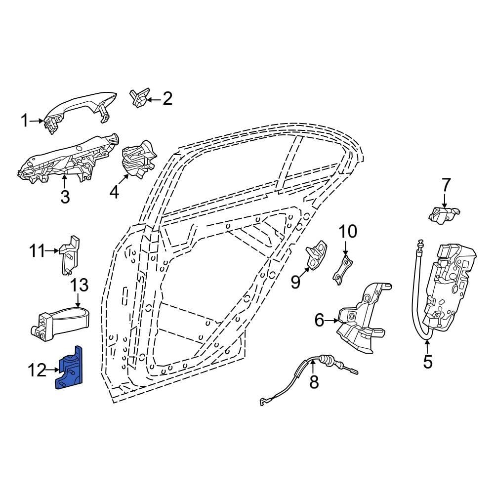 Mercedes Benz OE 2067305600 Rear Right Lower Door Hinge