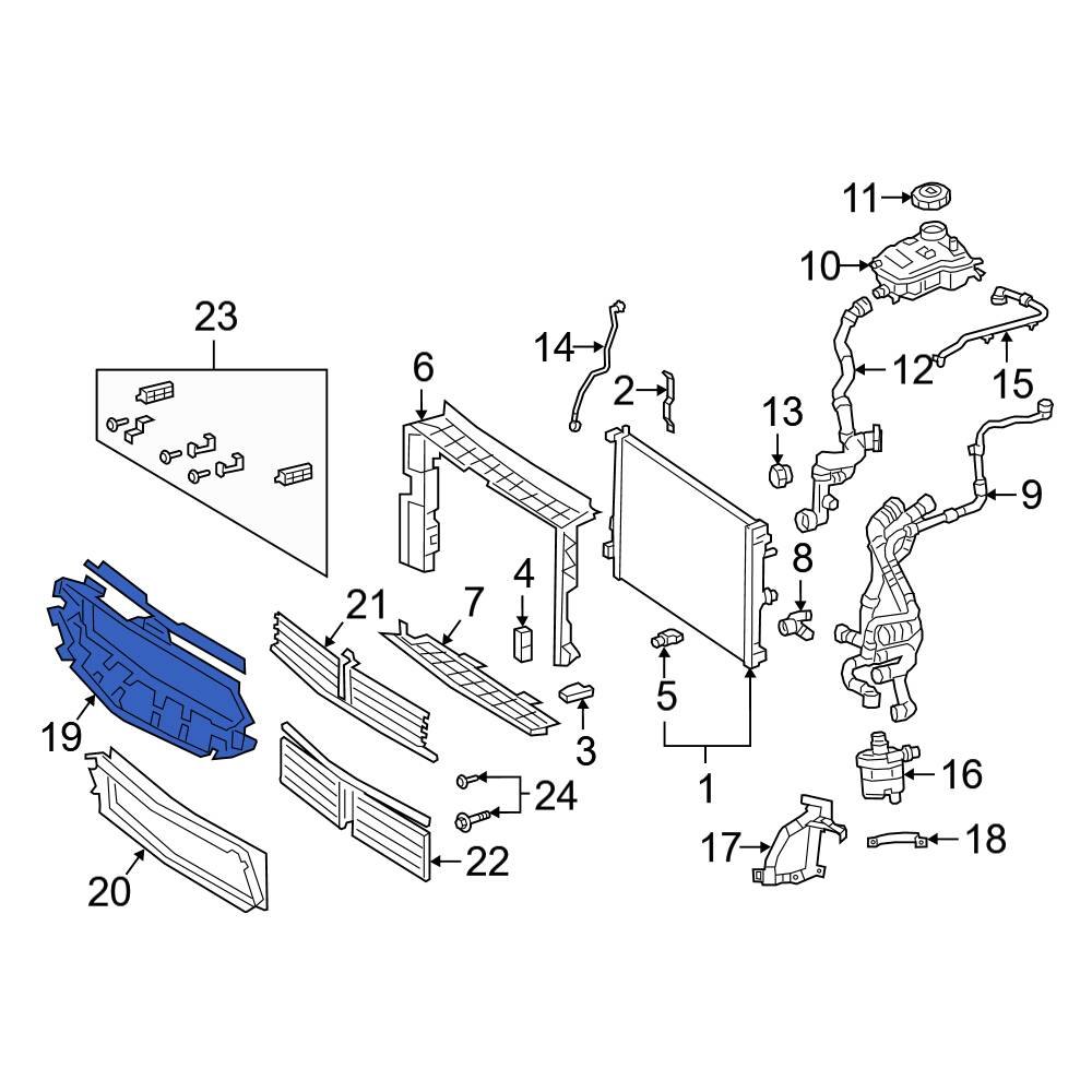 Mercedes Benz OE 1778802203 Front Upper Radiator Support Air Duct