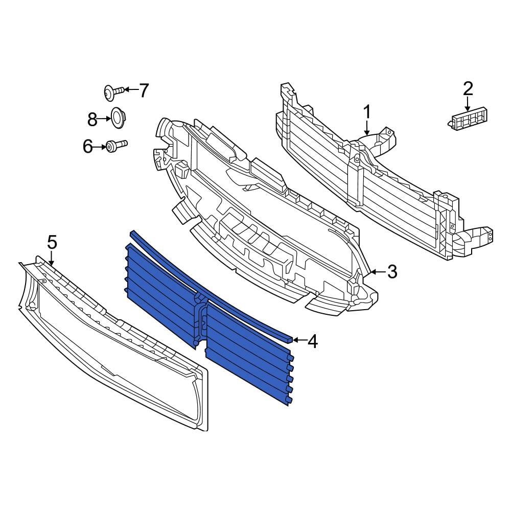 Mercedes Benz OE 2478803202 Front Lower Center Radiator Support Air Duct