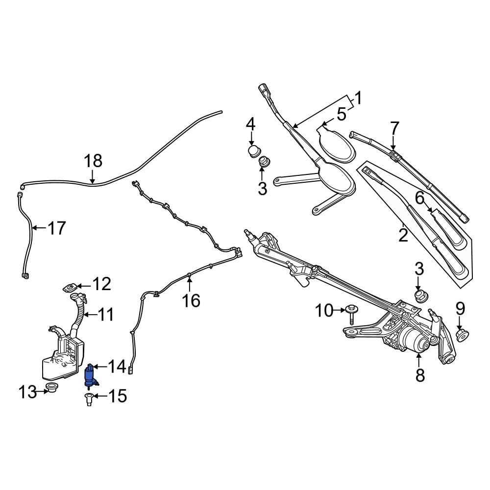 Mercedes Benz OE 1778660000 Windshield Washer Pump