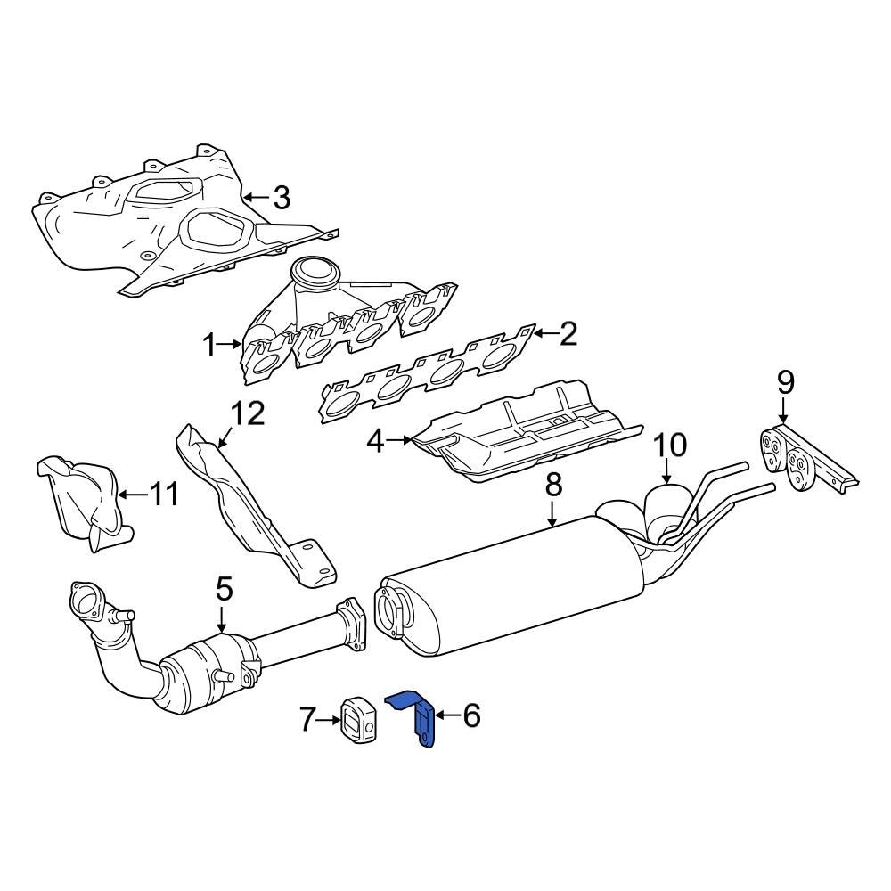 Mercedes Benz Oe Right Exhaust System Hanger Bracket