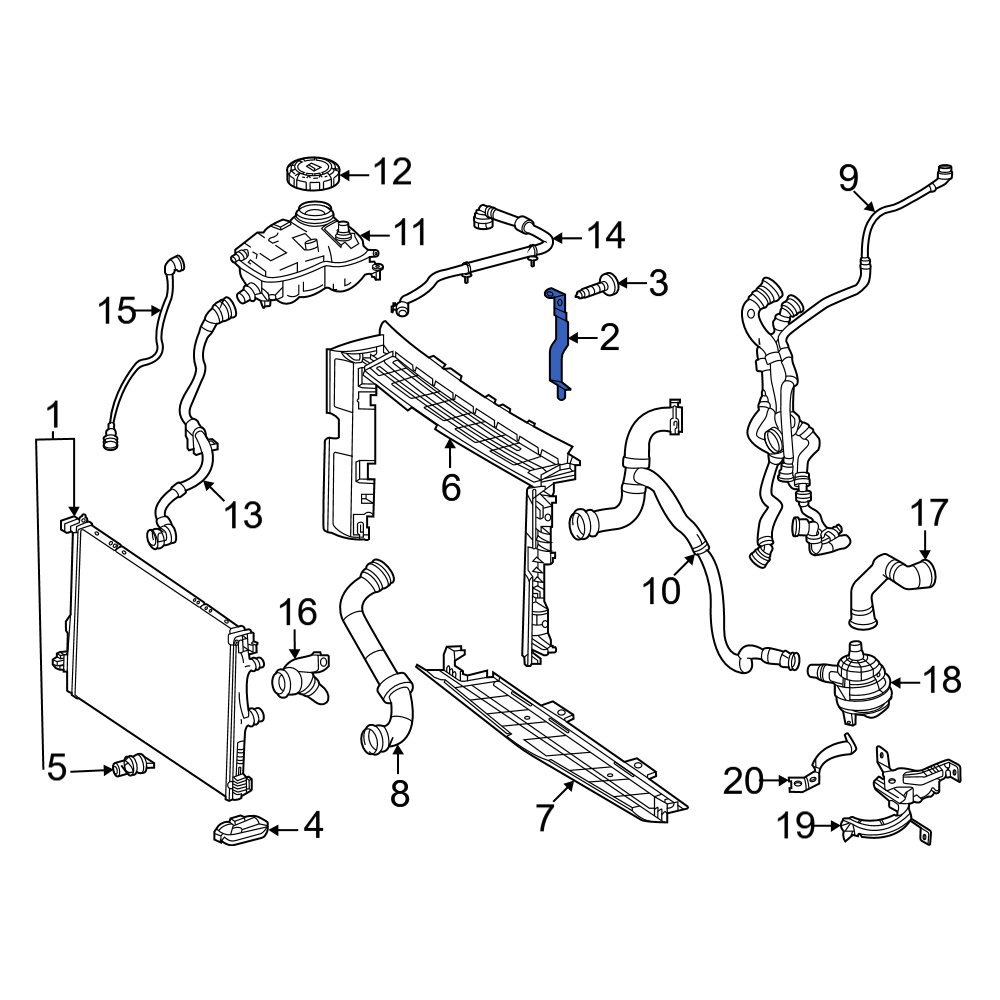 Mercedes Benz Oe Radiator Mount Bracket