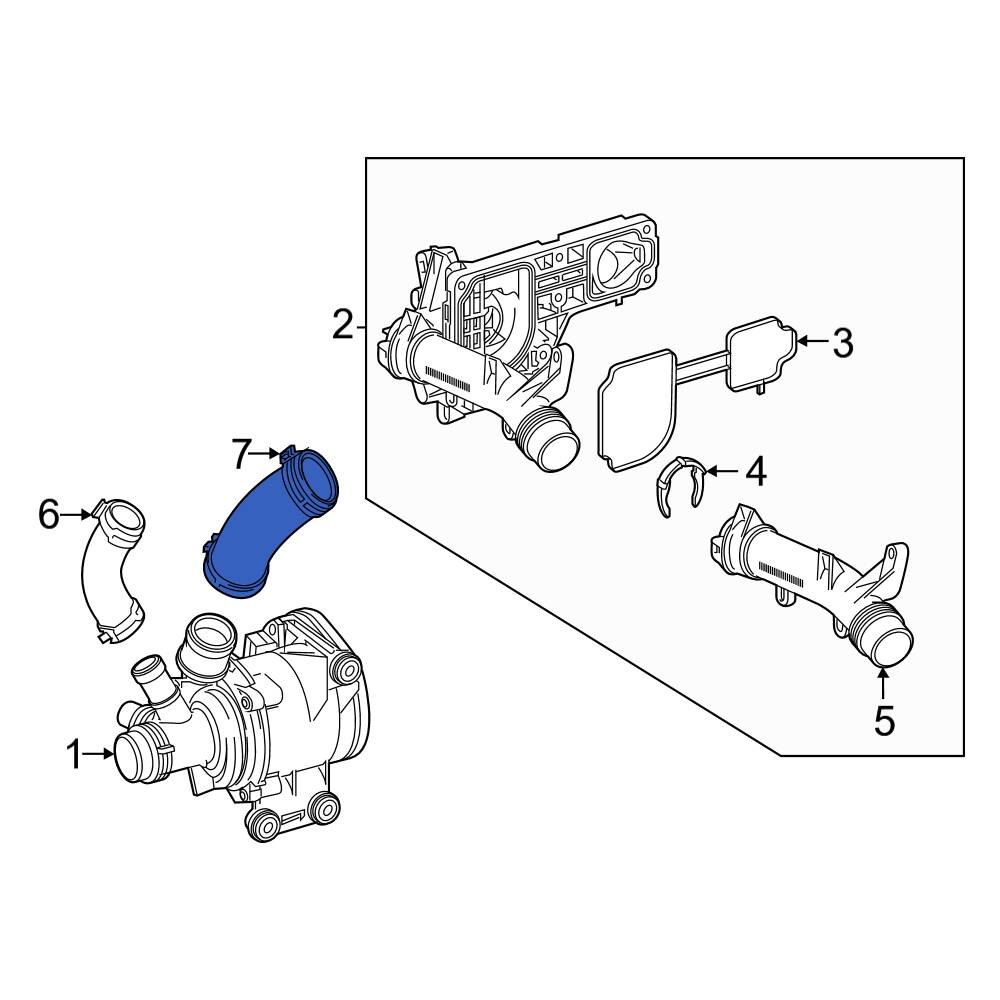 Mercedes Benz Oe Lower Radiator Coolant Hose