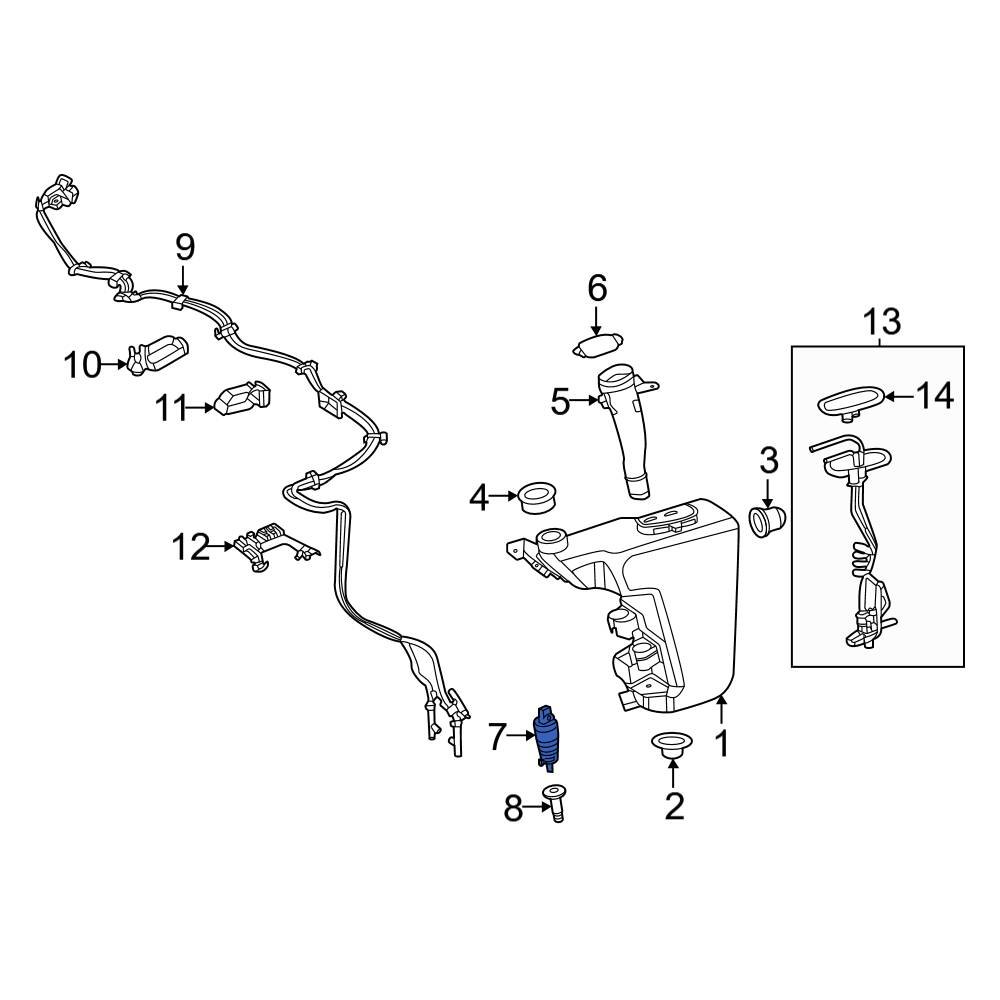 Mercedes Benz OE 2318660121 Front Windshield Washer Pump