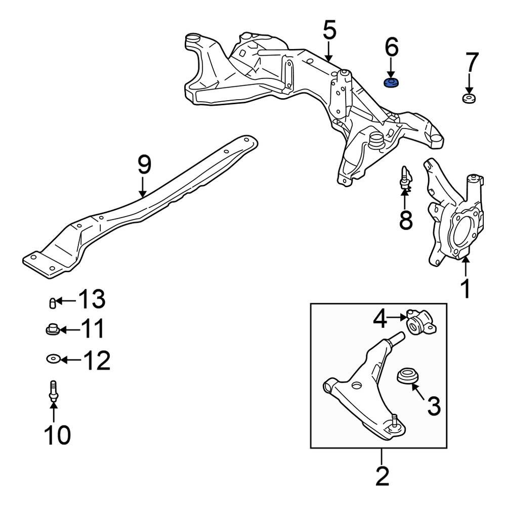 Mitsubishi OE MB910464 Front Suspension Crossmember Stop