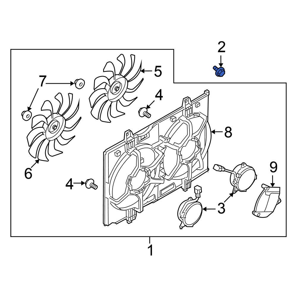 Nissan OE 0145600621 Engine Cooling Fan Shroud Screw
