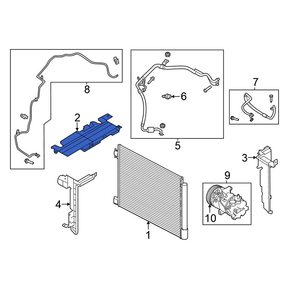 Nissan Oe Lb B Front Upper A C Condenser Duct