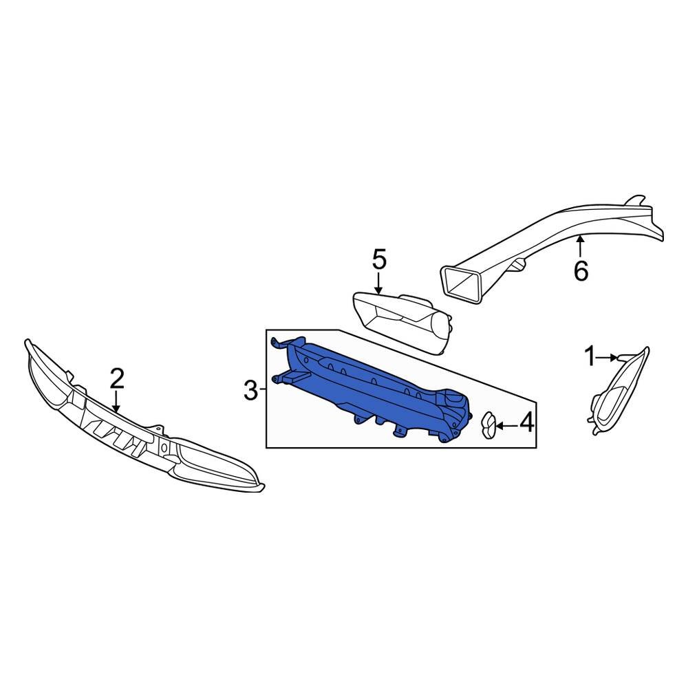 Porsche OE 9J1121753DOK1 Front Left Radiator Support Air Deflector