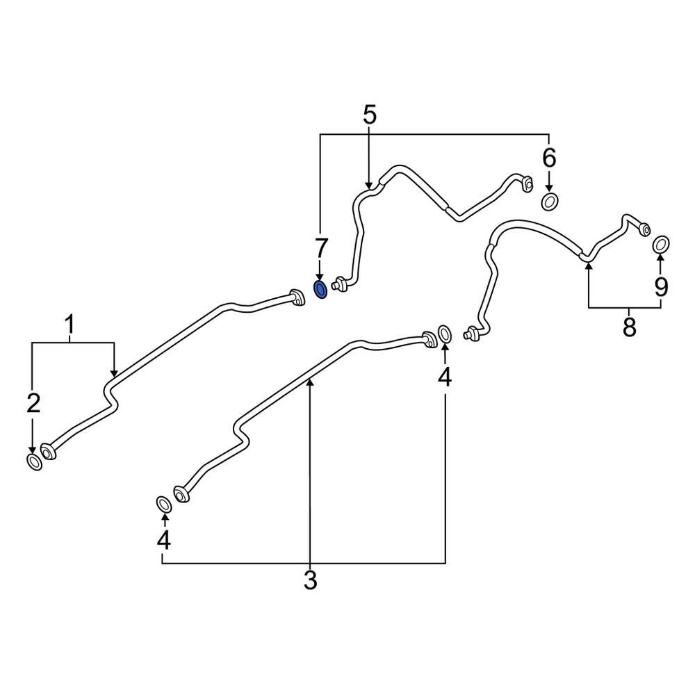 Porsche OE 99970743941 A C Refrigerant Line O Ring