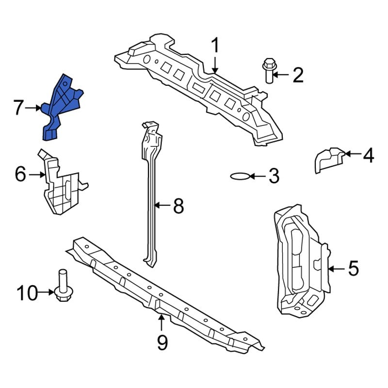Scion OE 5316452020 Front Right Radiator Support Baffle