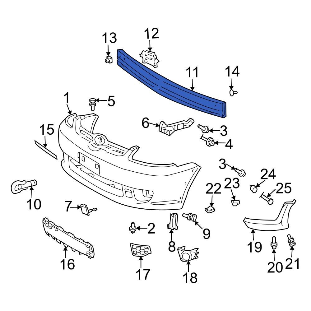 Toyota Oe Front Bumper Cover Reinforcement Beam