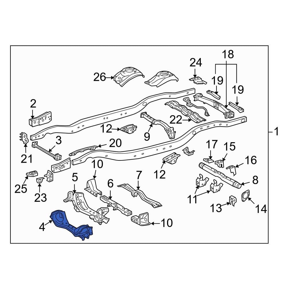 Toyota Oe Front Suspension Subframe Crossmember