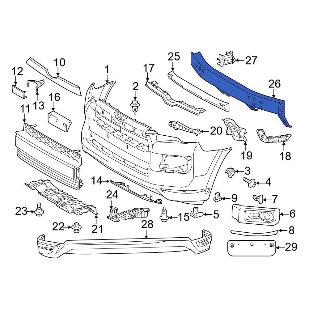 Toyota OE 5202135140 Front Bumper Impact Bar