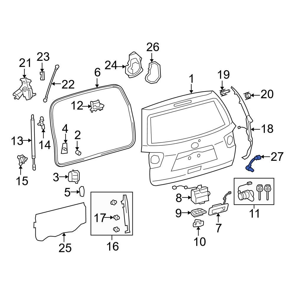 Toyota Oe Rear Liftgate Latch Release Switch