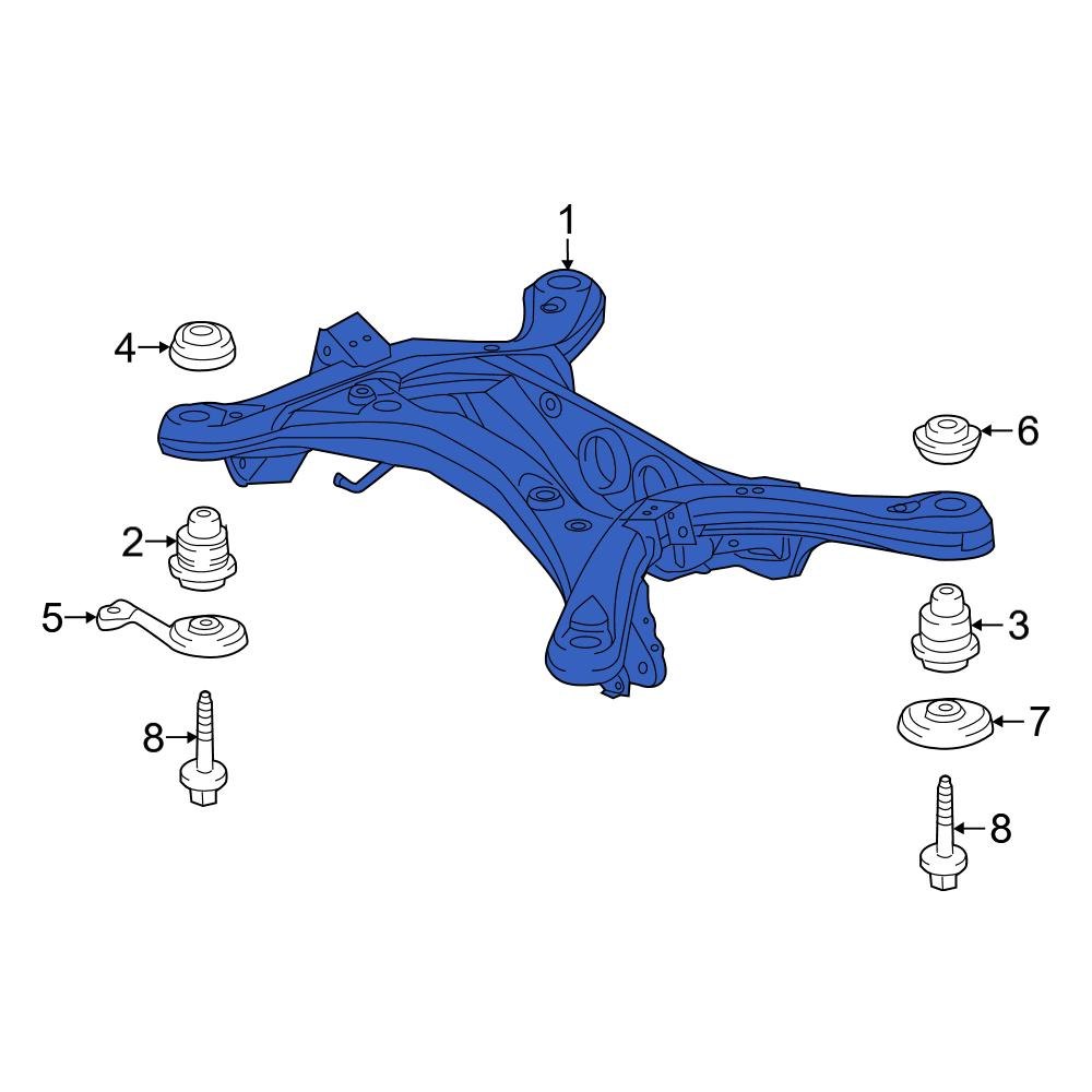 Toyota Oe E Rear Suspension Subframe Crossmember