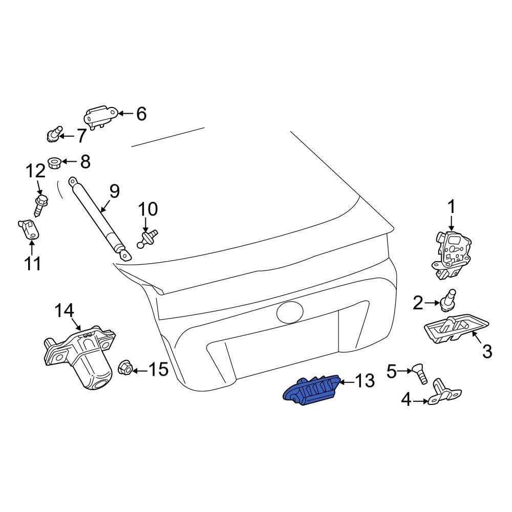 Toyota Oe Rear Liftgate Latch Release Switch