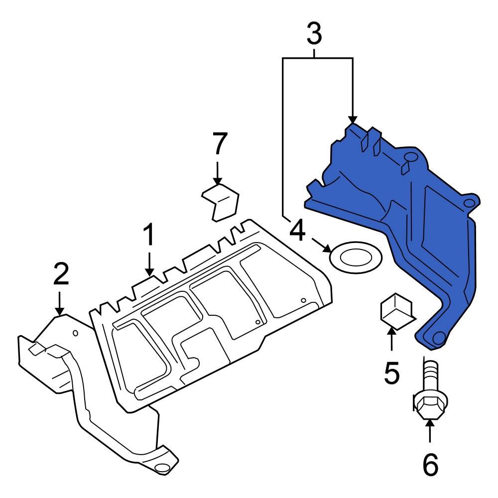 Volkswagen Oe C N Front Left Radiator Support Splash Shield