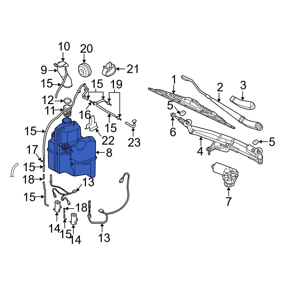 Volvo OE 30649920 Front Washer Fluid Reservoir