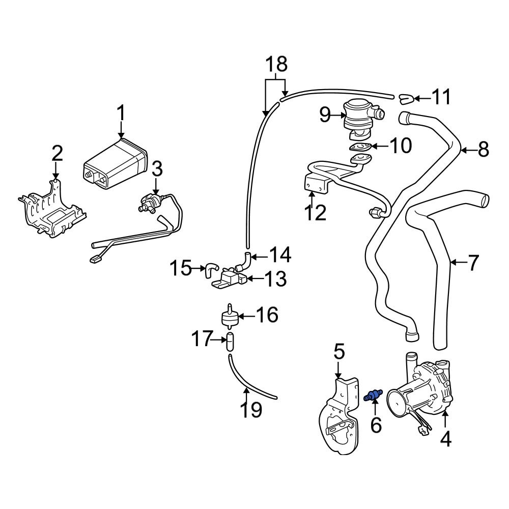 Volvo OE 1275534 Secondary Air Injection Pump Mount Insulator