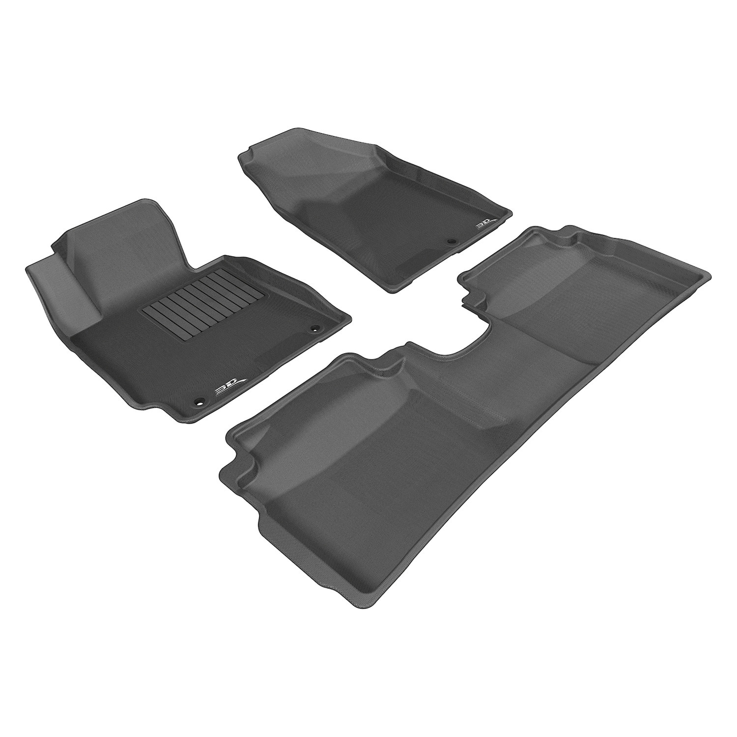 3D MAXpider KAGU 1st & 2nd & 3rd Row Floormats - Black | 2007-2013 Acura MDX (L1AC00001509)